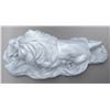 Image 3 : Large Carved White Marble Prowling Guardian Lion Estate Garden Statue Sculpture Right Facing (Approx
