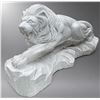 Image 2 : Large Carved White Marble Prowling Guardian Lion Estate Garden Statue Sculpture Left Facing (Approx.
