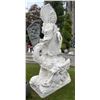 Image 3 : Monumental Carved White Marble Guan Yin Riding Dragon Estate Garden Statue Sculpture (Approx. 53x34x