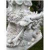 Image 4 : Monumental Carved White Marble Guan Yin Riding Dragon Estate Garden Statue Sculpture (Approx. 53x34x