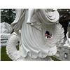 Image 7 : Monumental Carved White Marble Guan Yin Riding Dragon Estate Garden Statue Sculpture (Approx. 53x34x