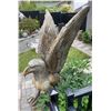 Image 2 : Monumental Cast Bronze-Finish Perched Eagle with Wings Raised Estate Garden Statue Sculpture (Approx