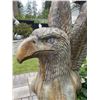 Image 5 : Monumental Cast Bronze-Finish Perched Eagle with Wings Raised Estate Garden Statue Sculpture (Approx