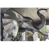 Image 3 : Large Cast Aluminum Silver-Finish Elephant Bust Wall Trophy Sculpture