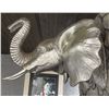 Image 5 : Large Cast Aluminum Silver-Finish Elephant Bust Wall Trophy Sculpture