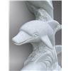Image 2 : Carved White Marble Multi-Dolphin Pod Garden Statue Sculpture/Fountain (Approx.42x20)