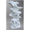 Image 1 : Carved White Marble Multi-Dolphin Pod Garden Statue Sculpture/Fountain (Approx.42x20)