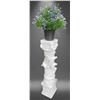 Image 1 : Carved White Marble Dolphin Motif Architectural Pedestal / Plant Stand Column (Approx.46in H)