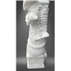 Image 3 : Carved White Marble Dolphin Motif Architectural Pedestal / Plant Stand Column (Approx.46in H)