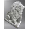 Image 3 : Large Carved White Marble Roaring Guardian Lion with Cub Estate Garden Statue Sculpture Right Facing