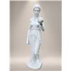 Image 1 : Monumental Carved White Marble Classical Greek Goddess Hebe Garden Statue Sculpture (Approx 79in H. 