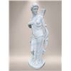 Image 1 : Monumental Carved White Marble Classical Goddess Diana / Artemis the Huntress Garden Statue Sculptur