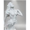 Image 2 : Monumental Carved White Marble Mermaid on Coral Reef Garden Statue Sculpture (Approx. 39x82)
