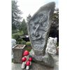 Image 1 : Monumental Hand-Carved Natural Stone Monolith with Imperial Dragon Bas-Relief Sculpture (Approx. 54x