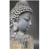 Image 2 : Monumental Hand-Carved Natural Basalt Column Stone Buddha Head Garden Pillar Sculpture (Approx. 12x7