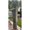 Image 4 : Monumental Hand-Carved Natural Basalt Column Stone Buddha Head Garden Pillar Sculpture (Approx. 12x7