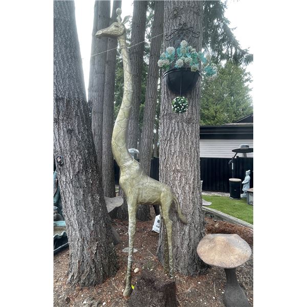 Large Stylized Giraffe Estate Garden Statue Sculpture (135in H)