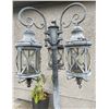Image 2 : Vintage Cast Metal 2-Light Lantern Street Lamp Post Outdoor Estate Driveway Light (Approx. 76in H)