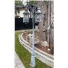 Image 1 : Vintage Cast Metal 2-Light Lantern Street Lamp Post Outdoor Estate Driveway Light (Approx. 76in H)