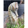 Image 3 : Stylized Seahorse Coastal Garden Statue Sculpture (Approx. 21x38)