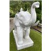 Image 2 : Monumental Carved Grey Veined Marble Ceremonial Asian Elephant Garden Statue Sculpture (Approx. 80x2