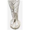 Image 4 : Stone Standing Thai Buddhist Apsara / Greeting Maiden Garden Statue Sculpture (Approx. 35in H)