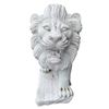 Image 2 : Carved White Marble Roaring Sentinel Lion Estate Garden Statue Sculpture (Approx. 51x17x4)