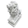 Image 2 : Carved White Marble Recumbent Roaring Sentinel Lion Estate Garden Statue Sculpture (Approx. 50x21x57