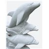 Image 3 : Monumental Carved White Marble Leaping Dolphins on Ocean Waves Garden Statue Sculpture/Fountain (App