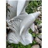 Image 3 : Carved White Marble Trio of Leaping Dolphins on Ocean Waves Garden Statue Sculpture (Approx.43in H)