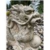 Image 4 : Carved Granite Asian Dragon / Kirin with Pearl of Wisdom Garden Statue Sculpture (Approx. 55x40)
