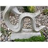 Image 3 : Carved Grey Granite Stylized Sea Serpent / Dragon Garden Statue Sculpture (Approx. 42x64)