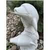 Image 4 : Carved White Marble Trio of Leaping Dolphins on Ocean Waves Garden Statue Sculpture (Approx.43in H)
