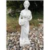 Image 1 : Classical Maiden of Autumn / Harvest Maiden with Fruit Basket Garden Statue Sculpture (Approx. 54in 