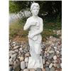 Image 1 : Classical Maiden of Spring / Flora with Flower Basket Garden Statue Sculpture (Approx. 54in H)