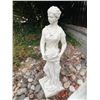 Image 2 : Classical Draped Maiden Holding Garment Garden Statue Sculpture (Approx. 54in H)