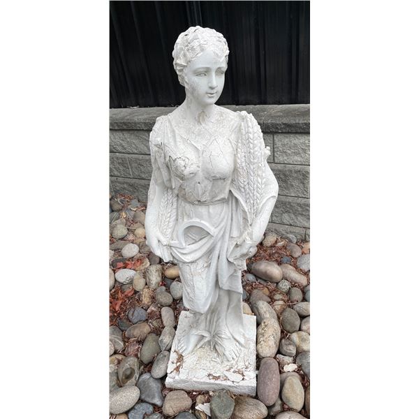 Maiden of Summer / Ceres with Wheat Sheaf and Sickle Garden Statue Sculpture (Approx. 54in H)