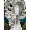 Image 4 : Classical Semi-Nude Wind Maiden / Nymph on Ornate Pedestal Garden Statue Sculpture (Approx. 74in H)