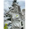 Image 2 : Classical Winged Angel Floral Crown Garden Statue Sculpture (Approx. 74in H