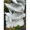 Image 4 : White Marble Pod of Leaping Dolphins Water Fountain Garden Statue Sculpture (Approx. 87in H)