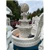 Image 1 : Multi-Tiered Acanthus Leaf Fountain with Finial Sphere and Large Basin (Approx. 70 DIA x 83in H)