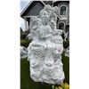 Image 1 : White Marble Guanyin / Guan Yin Deity Seated on Dragon and Waves Garden Statue Sculpture (Approx. 68
