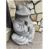 Image 3 : Cast Stone Meditating Yoga Frog in Robe Garden Statue Sculpture