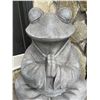 Image 4 : Cast Stone Meditating Yoga Frog in Robe Garden Statue Sculpture