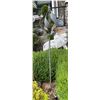 Image 1 : Kinetic Copper Finish Metal Lotus Flame Wind Spinner Garden Stake Sculpture