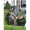Image 3 : Kinetic Copper Finish Metal Lotus Flame Wind Spinner Garden Stake Sculpture