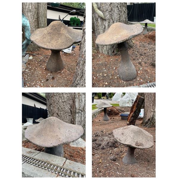 Group of 4 Mushroom Statue