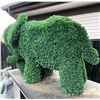 Image 3 : Faux Boxwood Topiary Elephant Garden Statue Sculpture