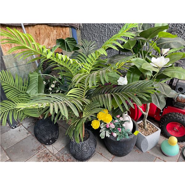 Large Group of Faux Plants