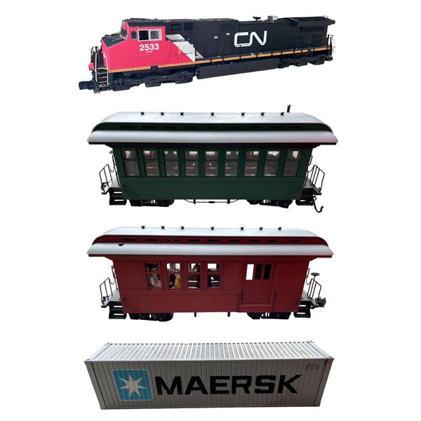 Group of Various Trains - CN, Maersk, Etc.